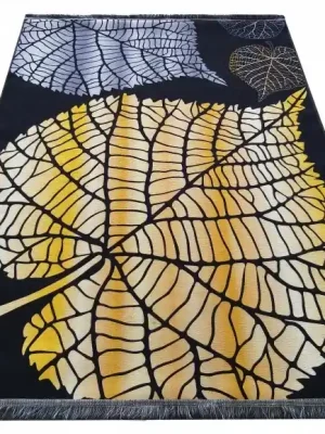 Moderní koberec Horeca 09 - zlatý list - 160 x 220 cm Bezpečná Platba